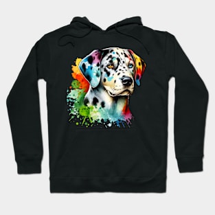 Watercolor Catahoula Leopard Hoodie